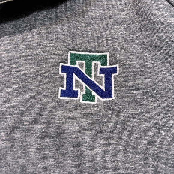 New Trier Under Armour ColdGear Quarter Zip Pullover Sweatshirt Gray Men's 2XL - Picture 2 of 6